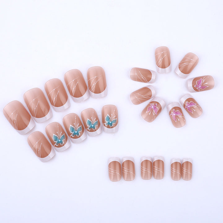 Floral Accent Press-On Nail Art Karnz