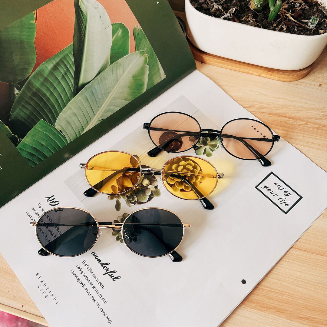 Retro-Ovalrahmen-Sonnenbrille Karnz