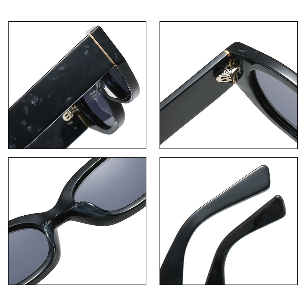 Damen Designer-Sonnenbrille mit extravaganten geometrischen Rahmen und UV-Schutz Karnz