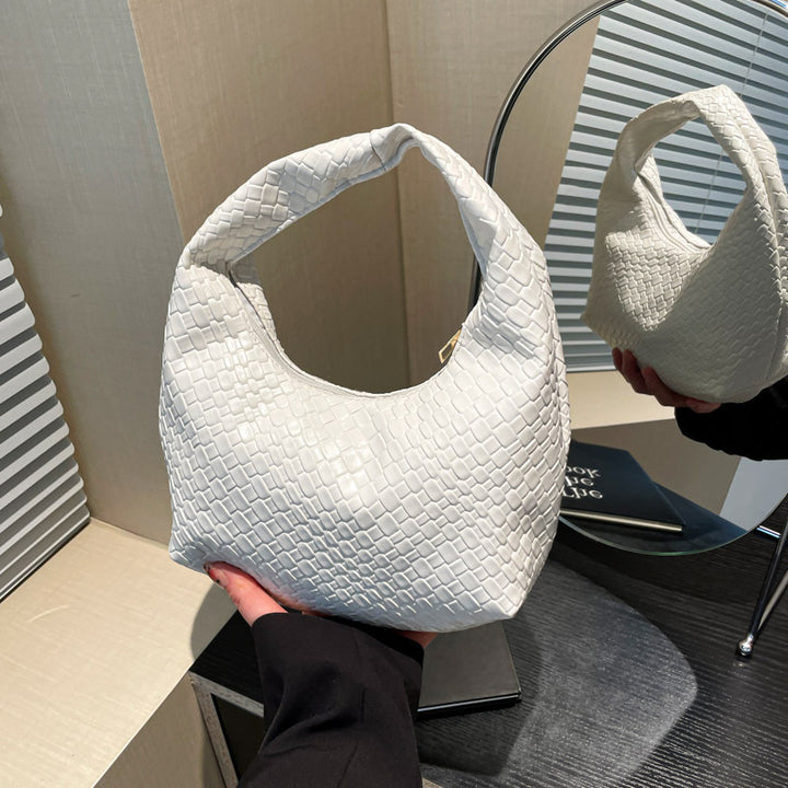 Textured Faux Leder Hobo Tasche Karnz