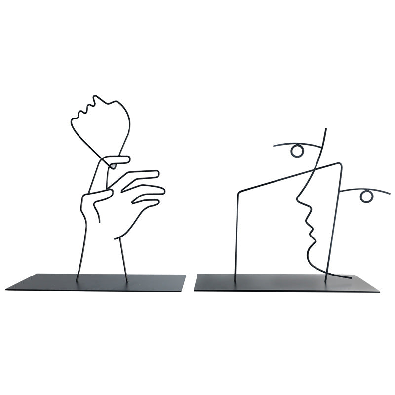 Abstrakte Linienkunst Skulptur