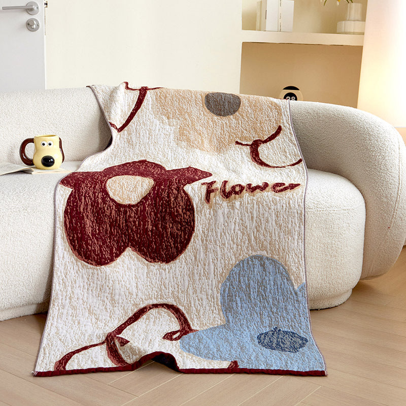 Kuschelige Jacquard-Wohndecke mit niedlichen Hunde- und Katzenmotiven