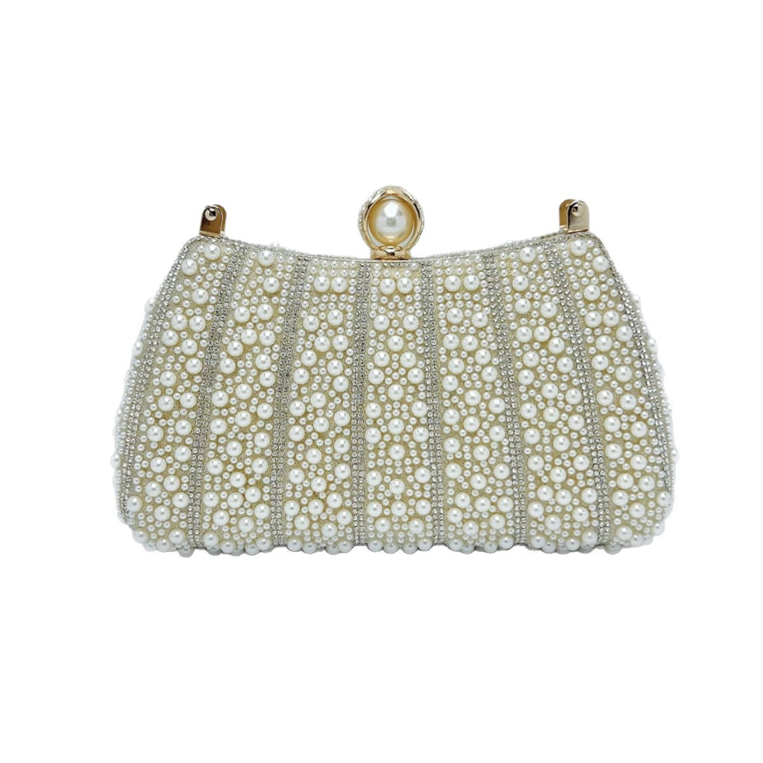 Perlenbesetzte Abend-Clutch