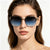 Damen elegante Sonnenbrille im modernen Oktagon-Design Karnz