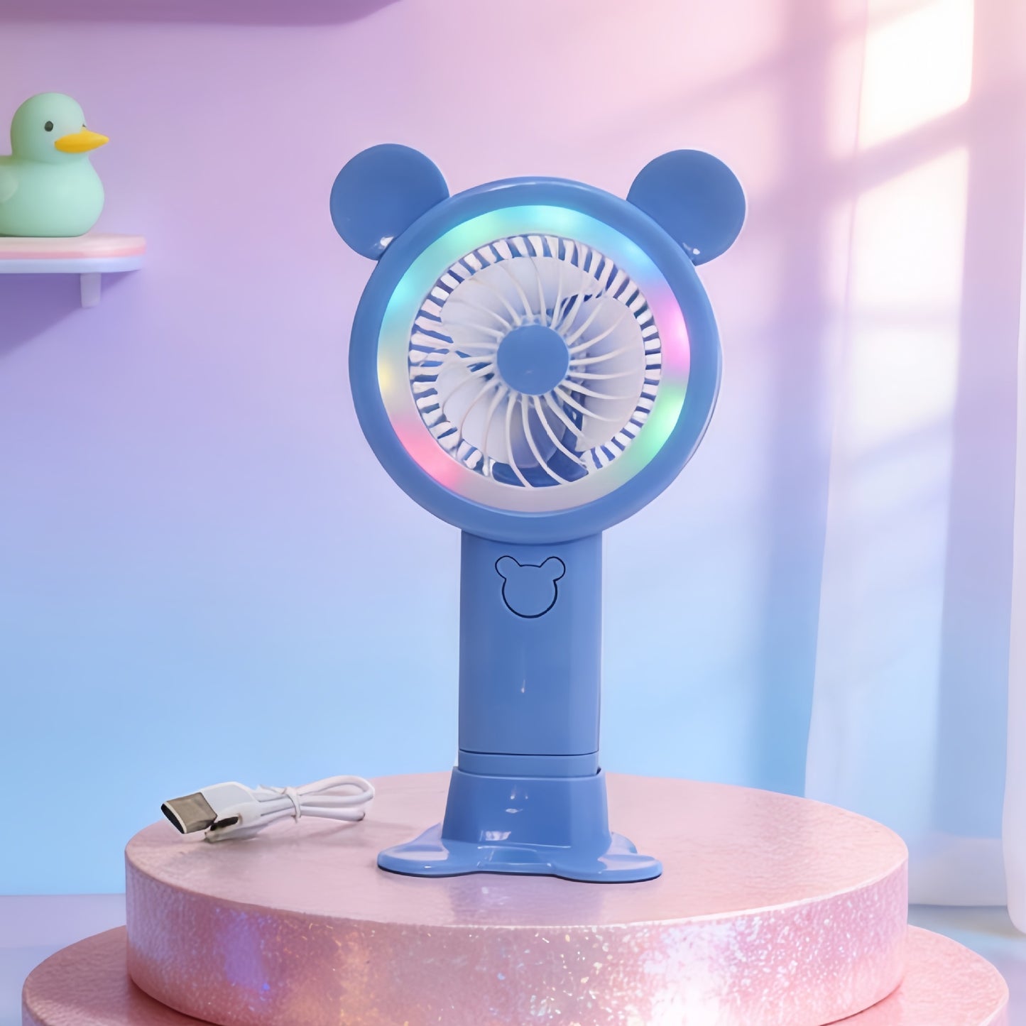 Damen Tragbarer Handventilator im fröhlichen Bärendesign Karnz