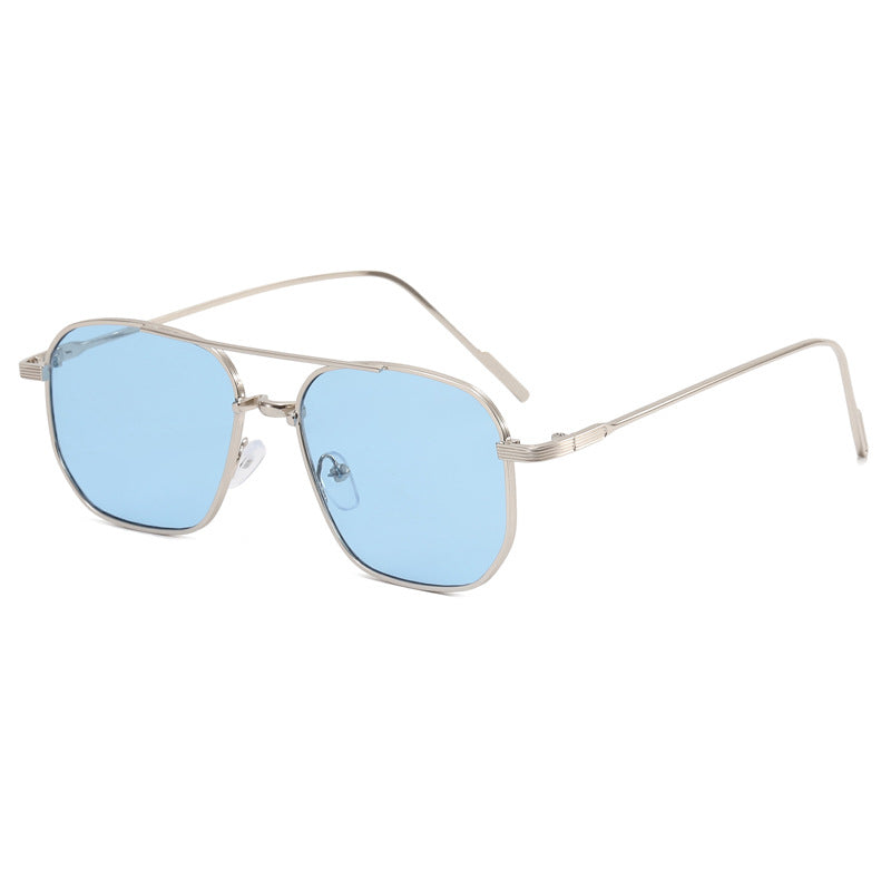 Damen modische geometrische Brille mit elegantem Metallrahmen Karnz
