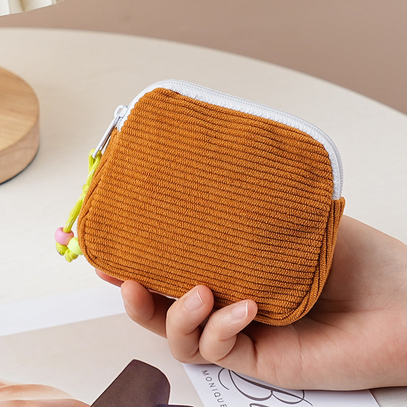 Geräumige Corduroy-Accessoire-Tasche