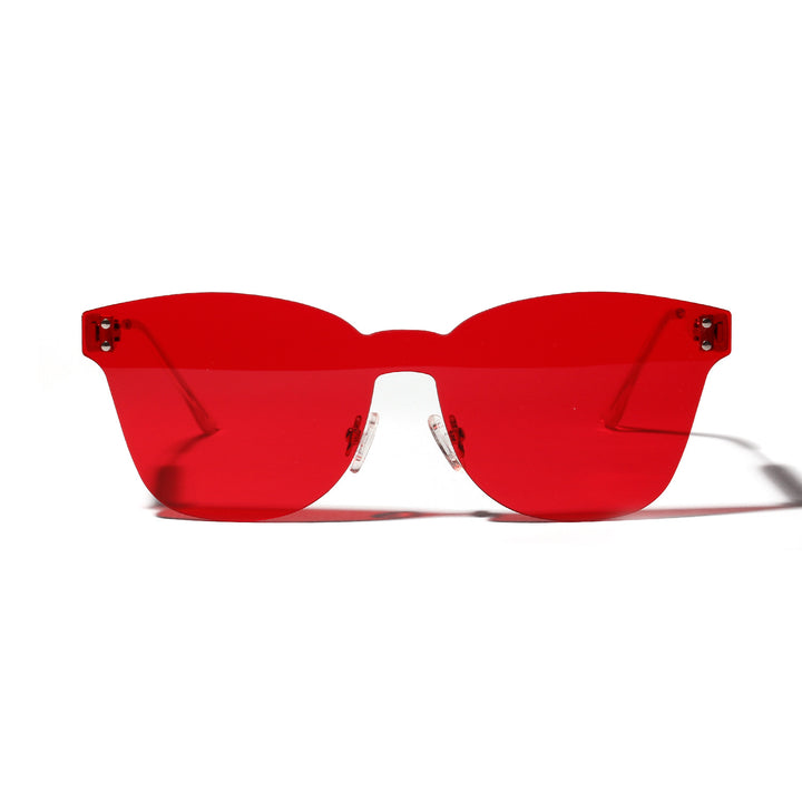 Damen Modesonnenbrille mit einzigartigem transparenten Rahmen Karnz