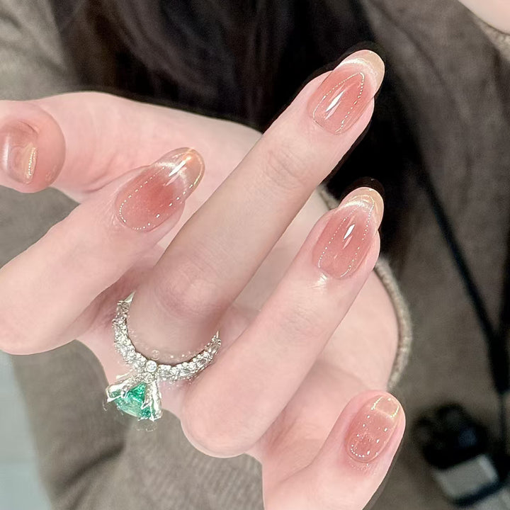 Premium Glitzernde Press-On Nagelerweiterungen Karnz