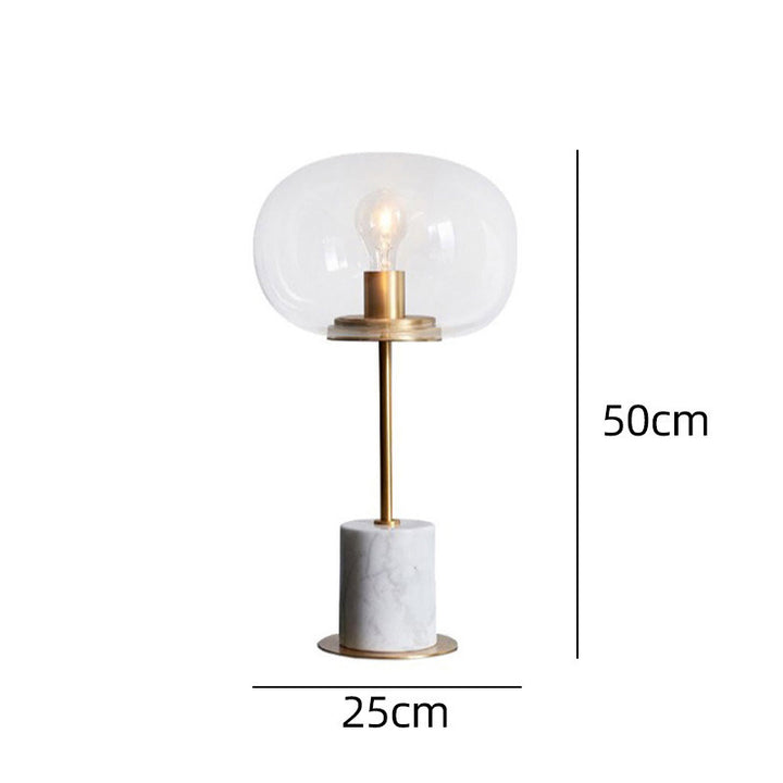 Moderne Minimalistische Tischlampe mit Glasschirm