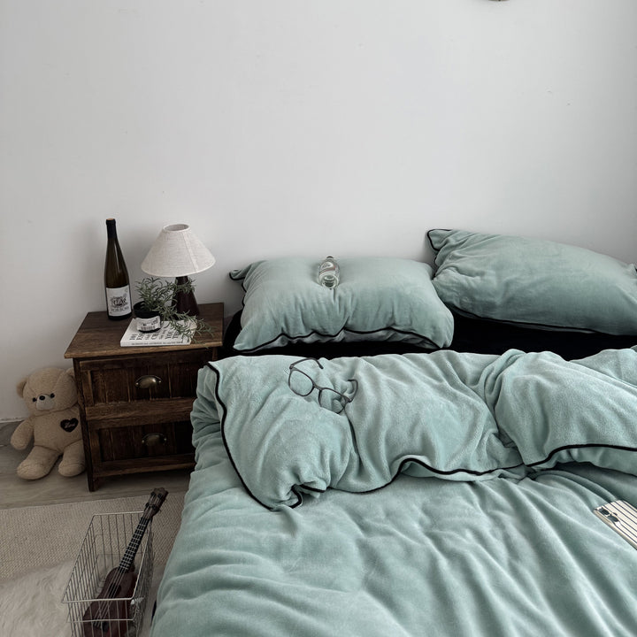 Premium Weiches Plüsch Bettwäsche Set