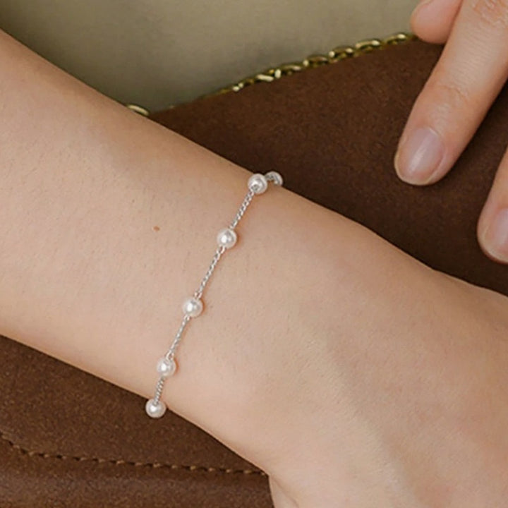 Elegante Perlenakzent-Kettenarmband Karnz