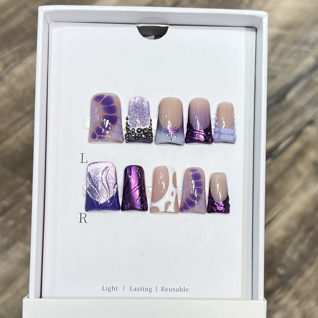 Wiederverwendbares Press-On Nagelset Karnz