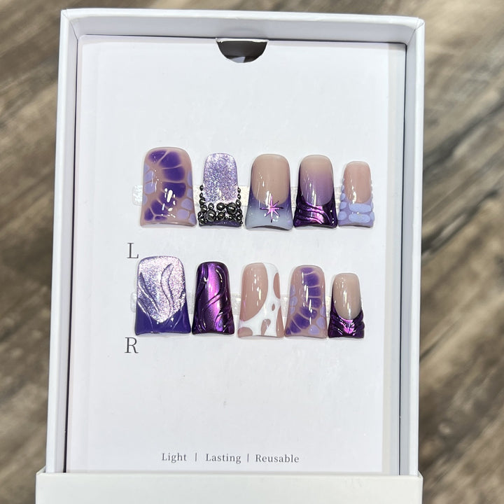 Wiederverwendbares Press-On Nagelset Karnz