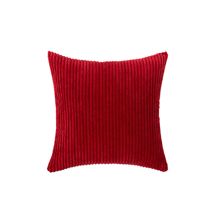 Corduroy Rippierter Quadratischer Akzentkissenbezug mit tiefem Kanaltextur und verdecktem Reißverschluss
