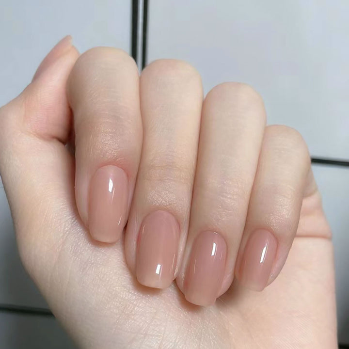 Elegante natürliche Finish Press-On Nägel