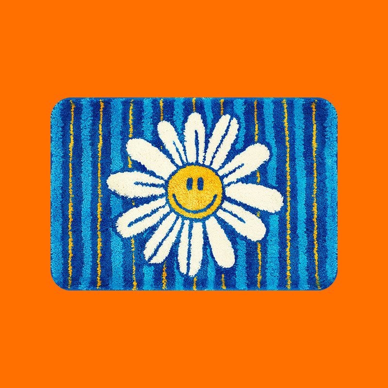 Florale schildkrötenförmige Badematte