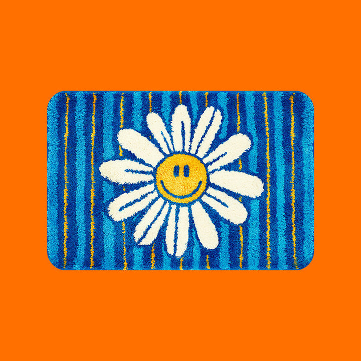 Florale schildkrötenförmige Badematte
