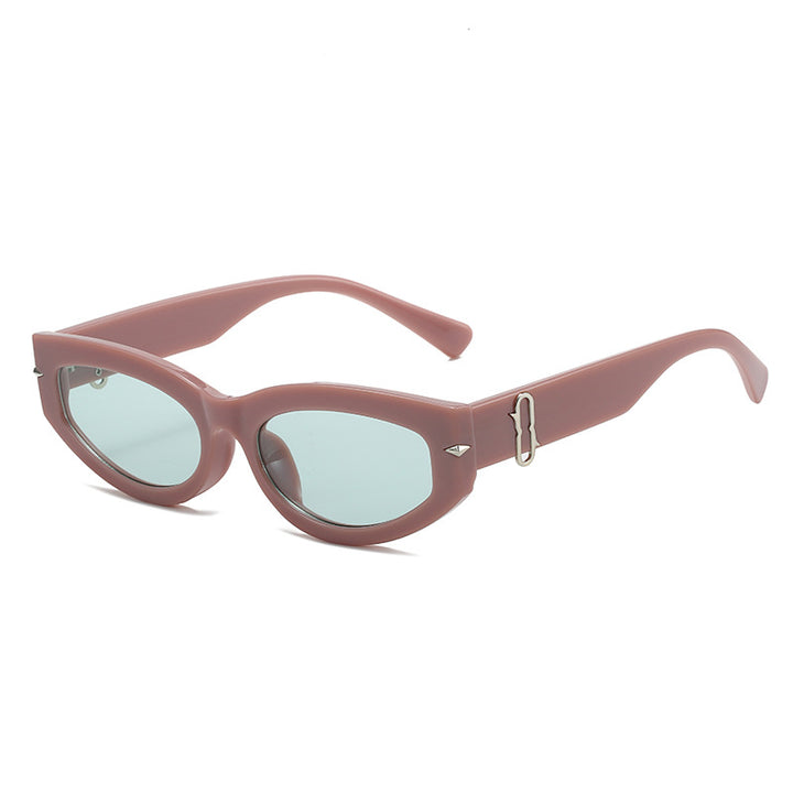 Retro-inspirierte Cat-Eye-Sonnenbrille mit boldem Rahmen Karnz