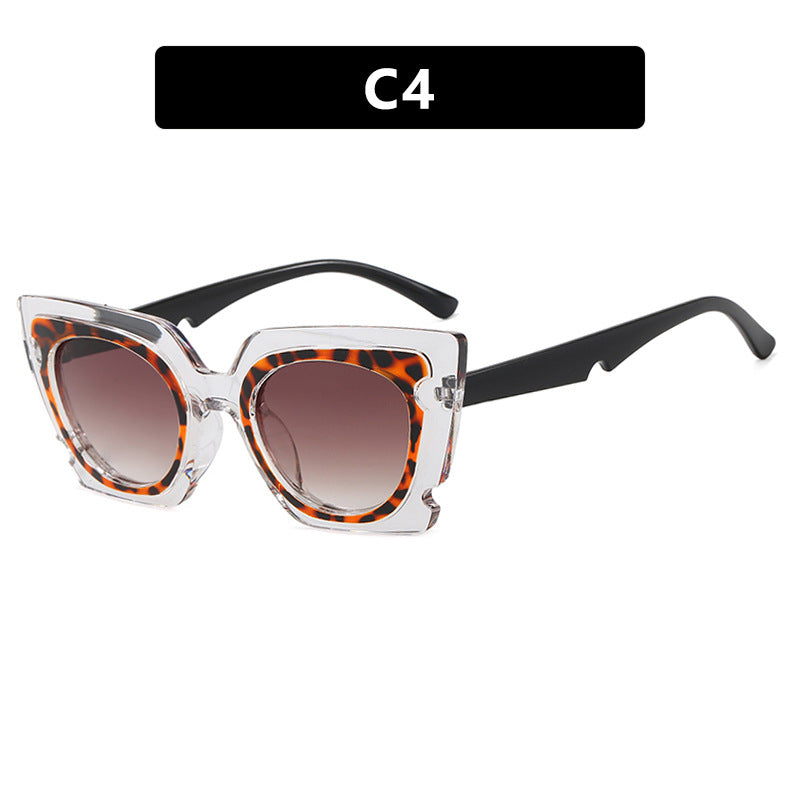 Damen oversized Sonnenbrille mit extravagantem Rahmen und UV-Schutz Karnz