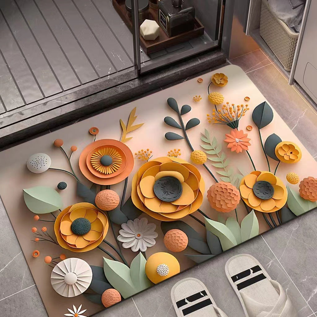 3D-texturiert Blumenmatte Karnz
