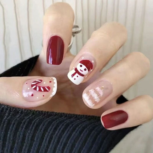 Festliches Themen Press-On Nail Art Set Karnz