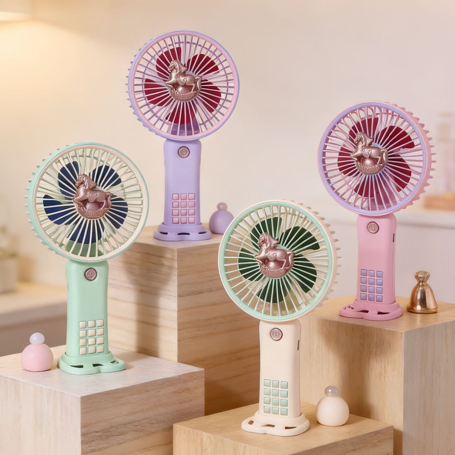 Damen Tragbarer Handventilator mit innovativem Einhorn-Design Karnz