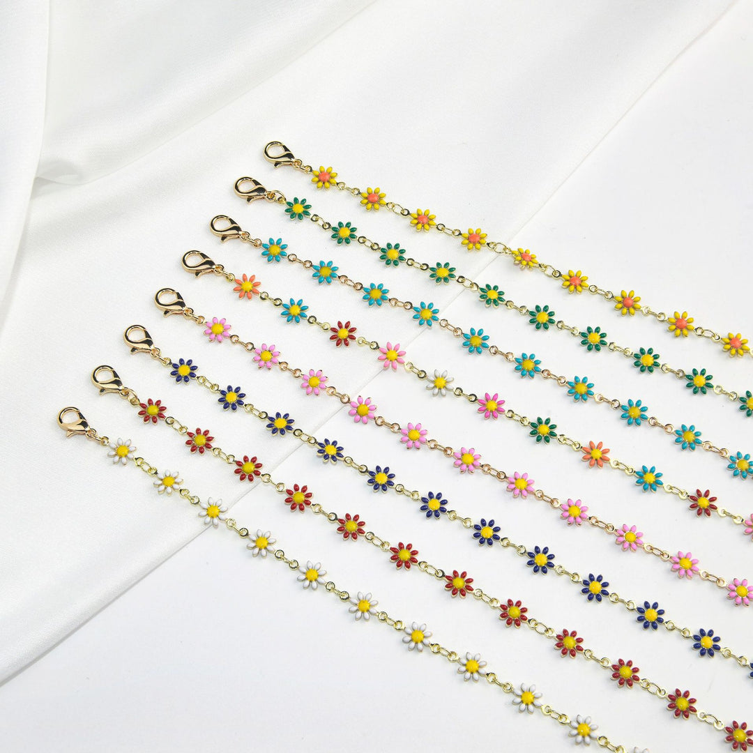 Buntes Floral Kettenarmband Karnz