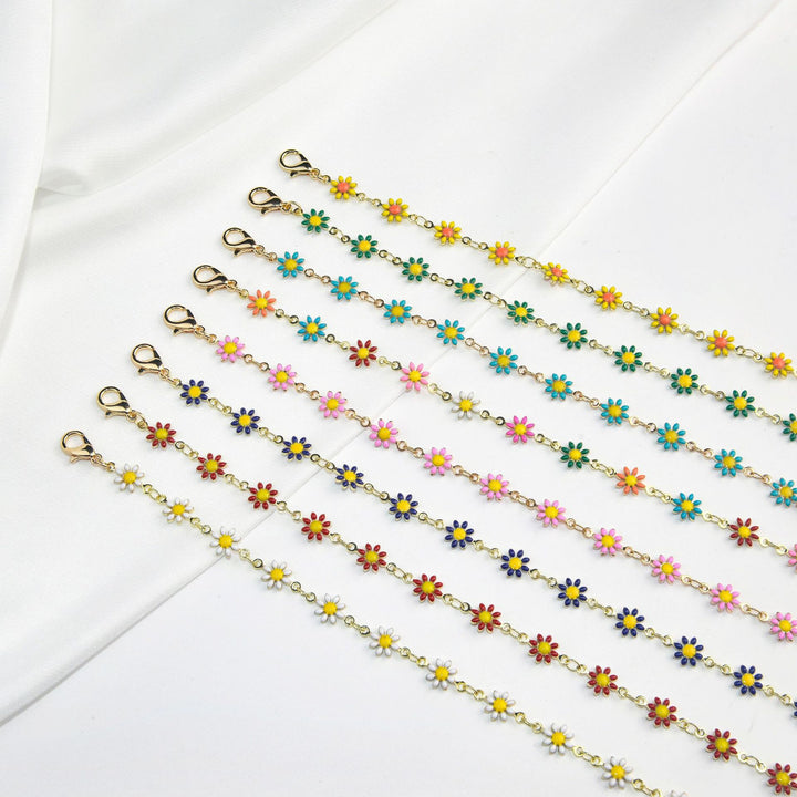 Buntes Floral Kettenarmband Karnz