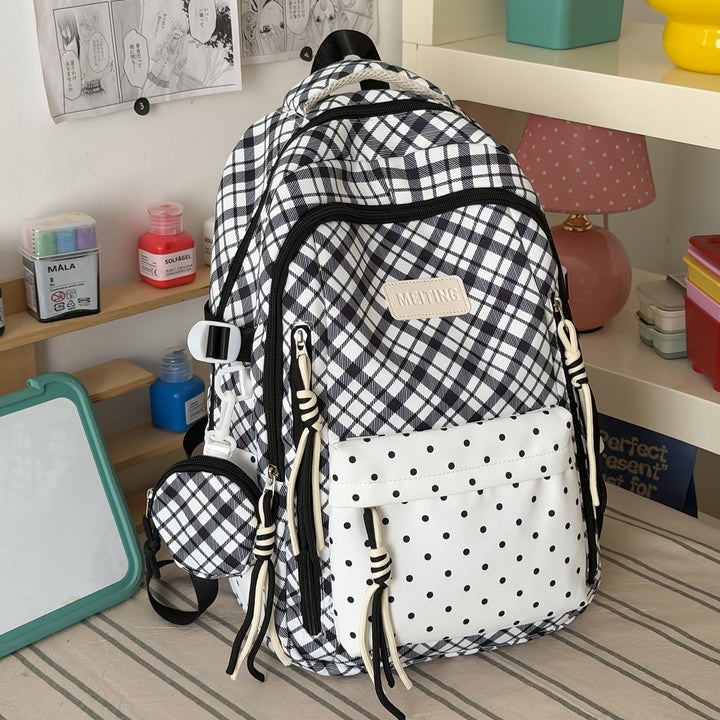 Stylische Karomuster-Rucksack Karnz