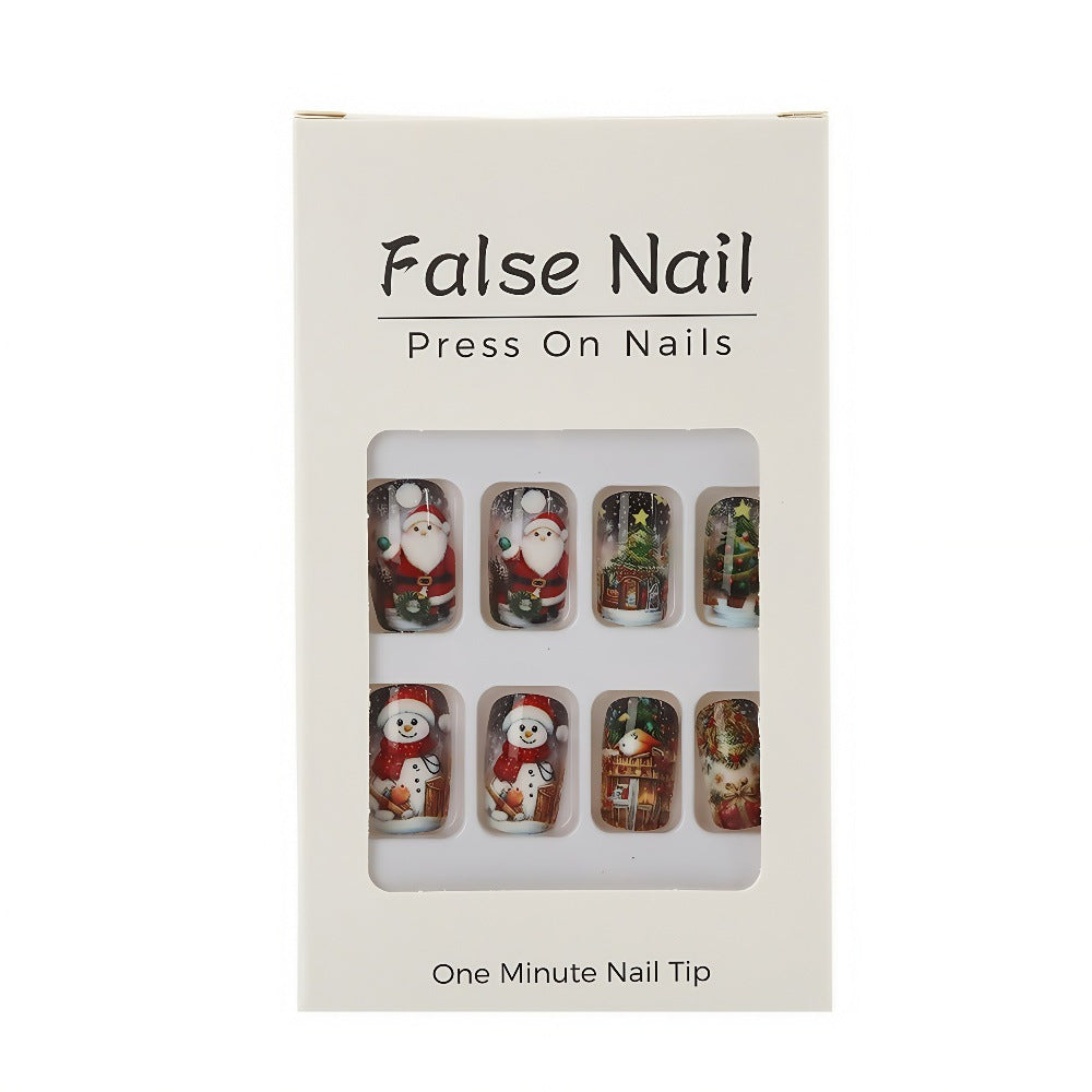 Festliche Kunstnägel mit Weihnachtsmotiven Karnz