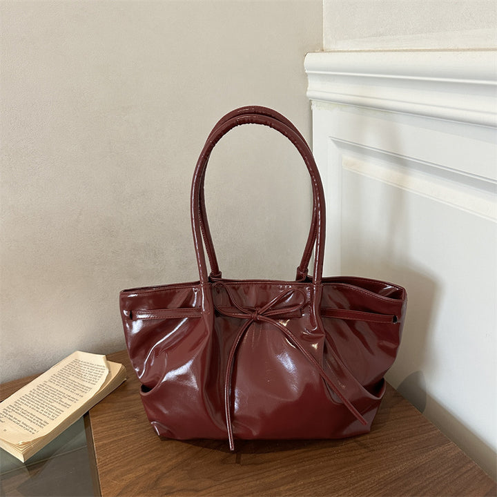 Elegante Patentleder Tote Bag