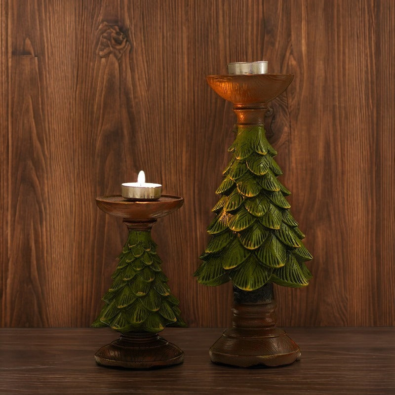 Dekorative Kerzenhalter mit Tannenbaum-Design Karnz