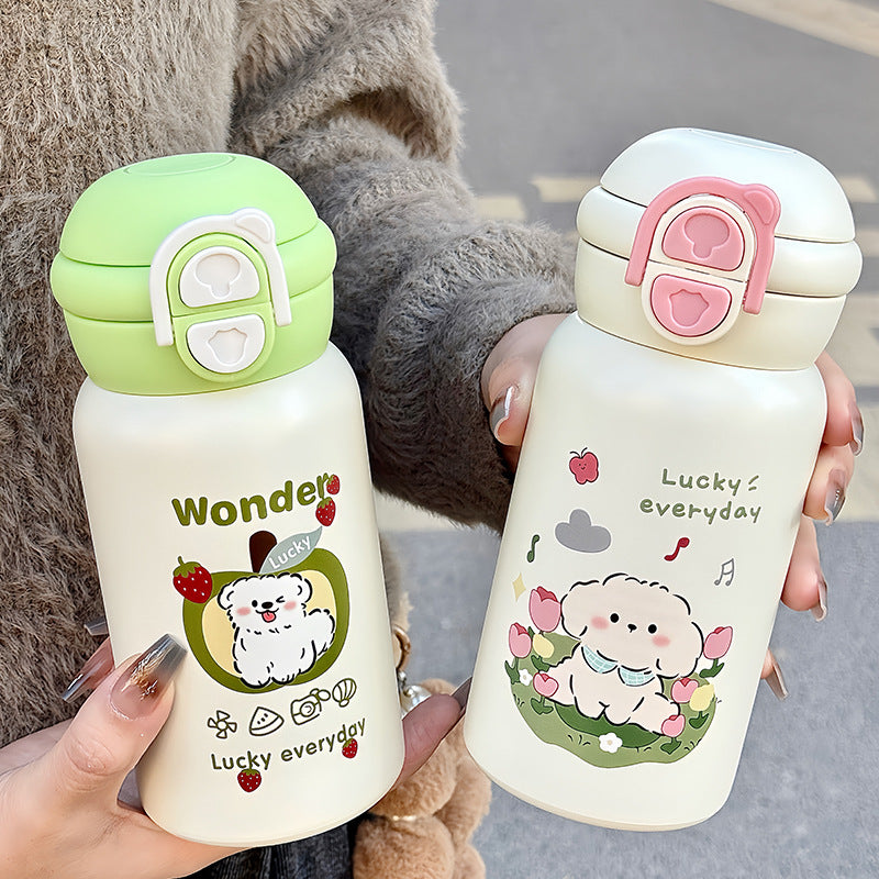 Damen Isolierte Trinkflasche mit süßem Tiermotiv Karnz