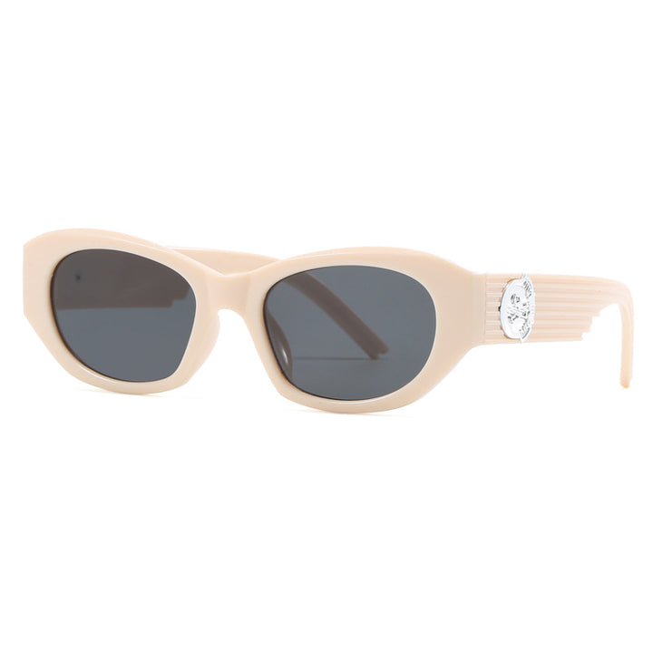 Damen Modische Sonnenbrille im auffälligen Design mit luxuriösen Rahmenelementen Karnz