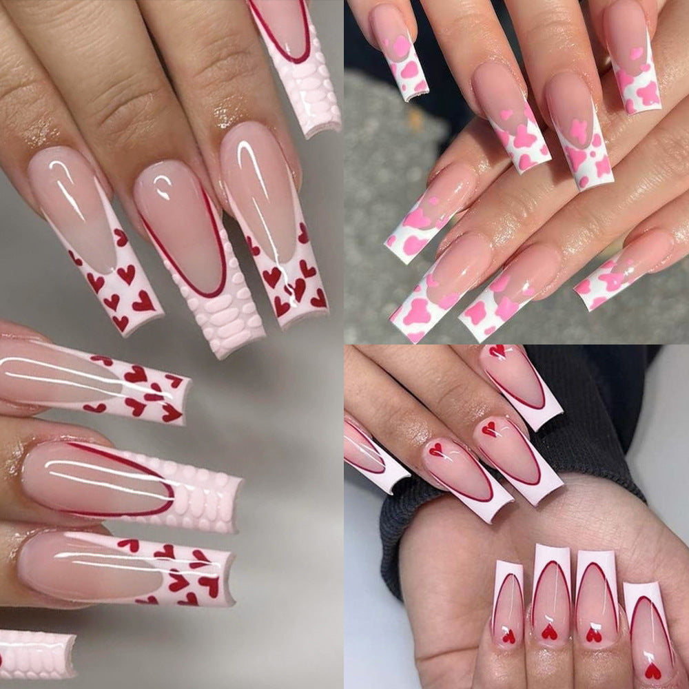 Premium French Tip Press-On Nail Kit Karnz