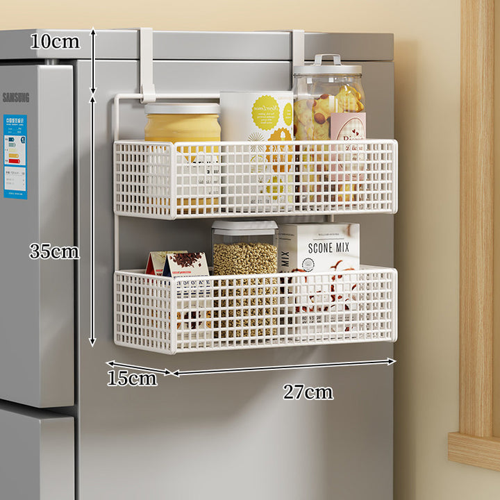 Über-Kühlschrank Doppel-Schicht Magnetische Drahtgeflecht Vorratsorganizer