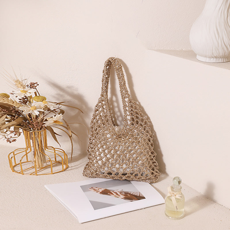 Damen Henkeltasche aus handgeknüpftem Naturmaterial Karnz