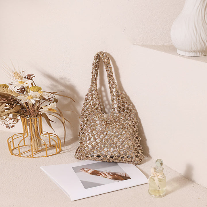 Damen Henkeltasche aus handgeknüpftem Naturmaterial Karnz