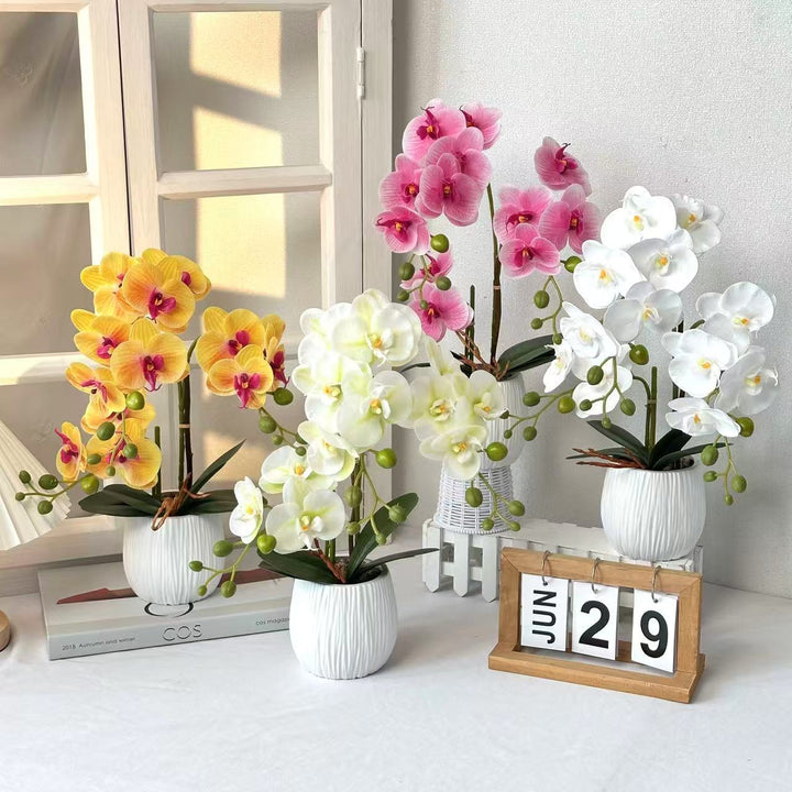 Realistische Orchideen Blumenarrangement