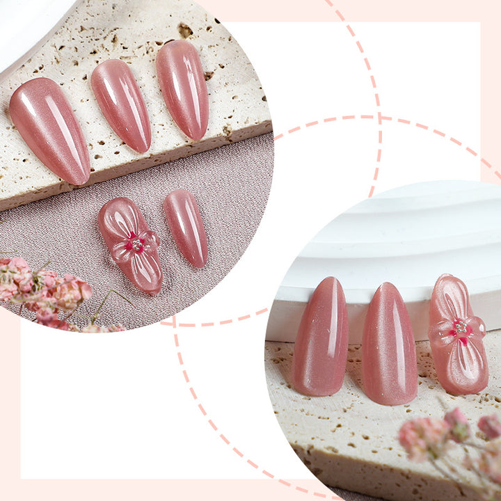 Premium Floral Decorative Press-On Nail Set Karnz