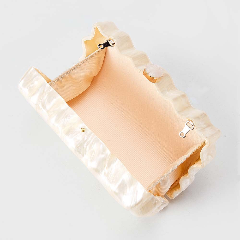 Perlmutt-Acryl-Abend-Handtasche