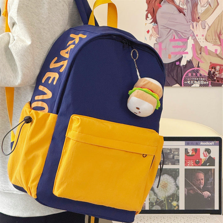 Trendy Casual Rucksack mit süßem Plüschanhänger