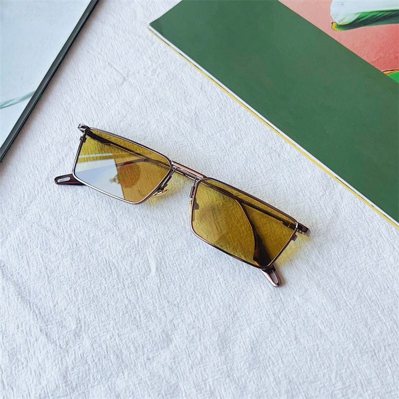 Modebewusste geometrische Fassung Sonnenbrille Karnz