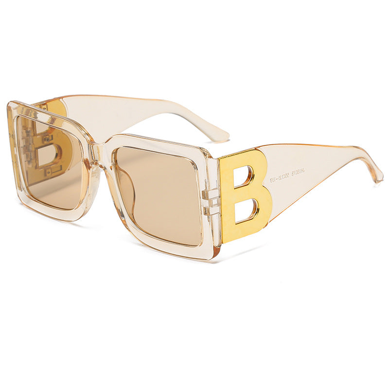 Damen Oversized Sonnenbrille mit dekorativem Rahmen Karnz