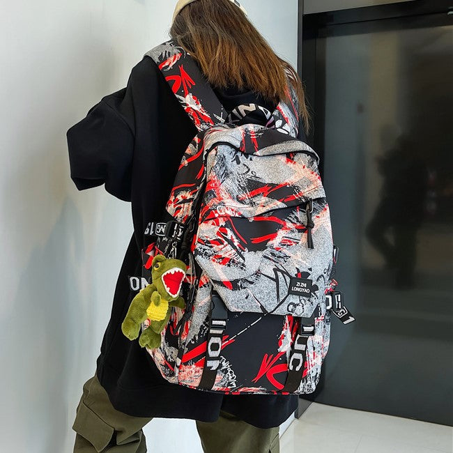 Stylischer Grafikdruck-Rucksack Karnz