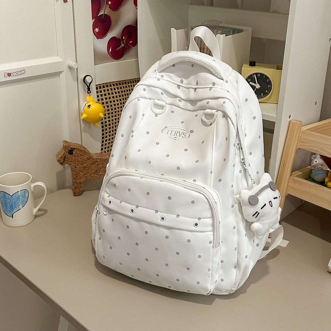 Polka-Dots-Muster-Rucksack mit Zubehör Karnz