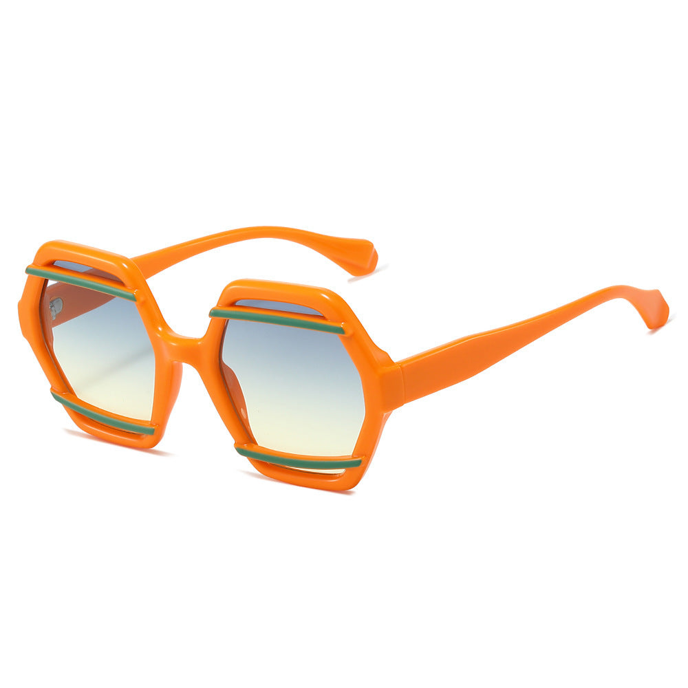 Oversized geometrische Sonnenbrille Karnz