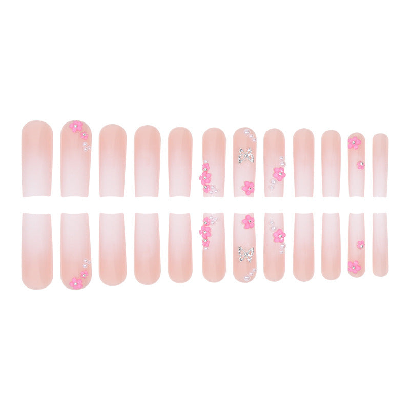 Dekorative Florale Stiletto Nagelkunst Extensions Karnz