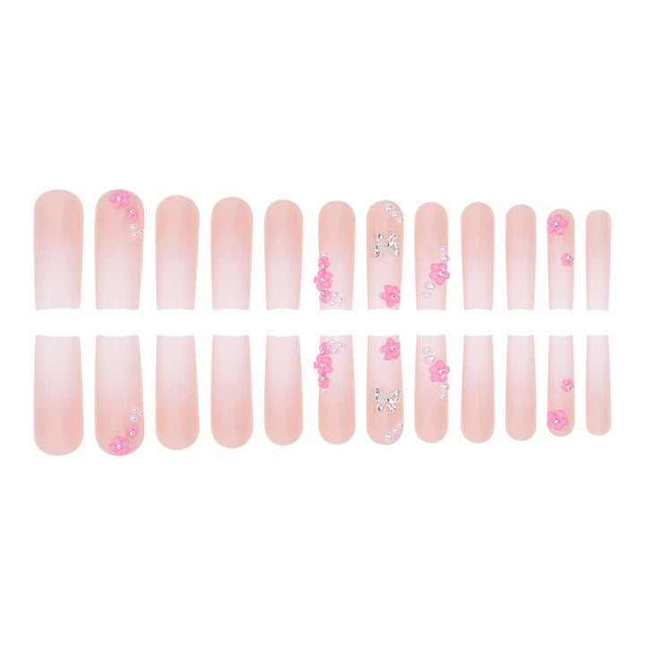 Dekorative Florale Stiletto Nagelkunst Extensions Karnz